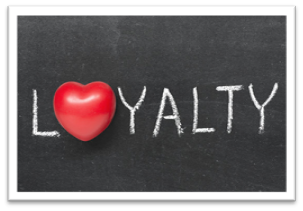 loyalty written on a chalkboard